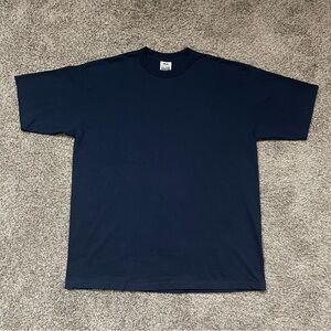 Pro Club Heavy Weight Cotton Crewneck Short Sleeve T-Shirt 2XL Navy Blue